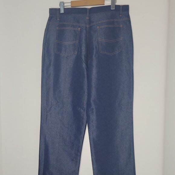 Code One NEW Women Navy Blue Cotton Blend High Rise Straight Leg Jean 15/16 NWT - Picture 4 of 17